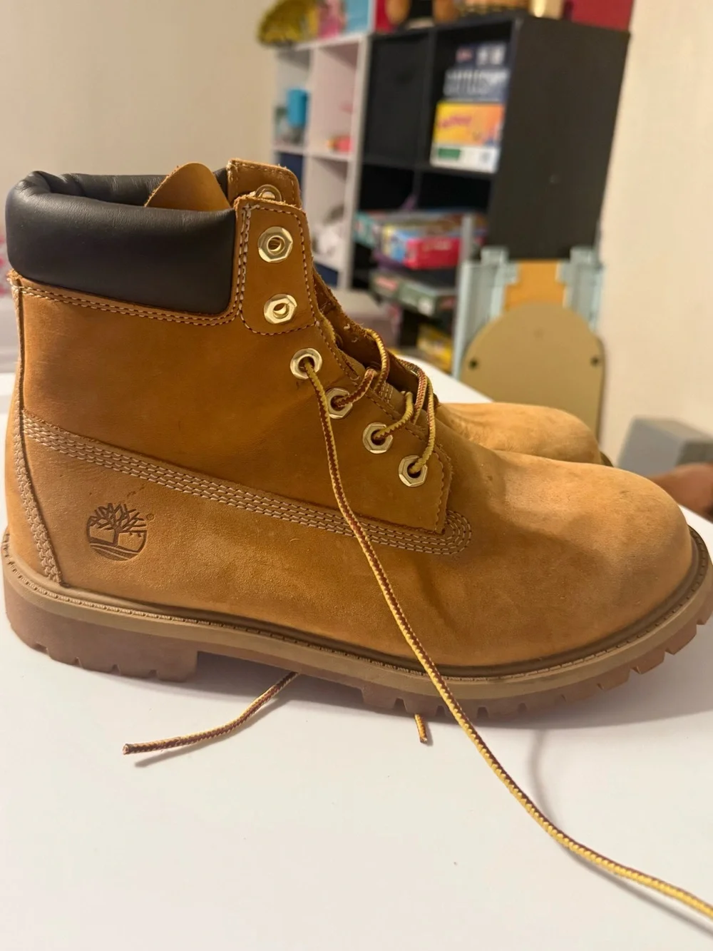 Timberland Kids Wheat Nubuck Lace-Up Ankle Boots